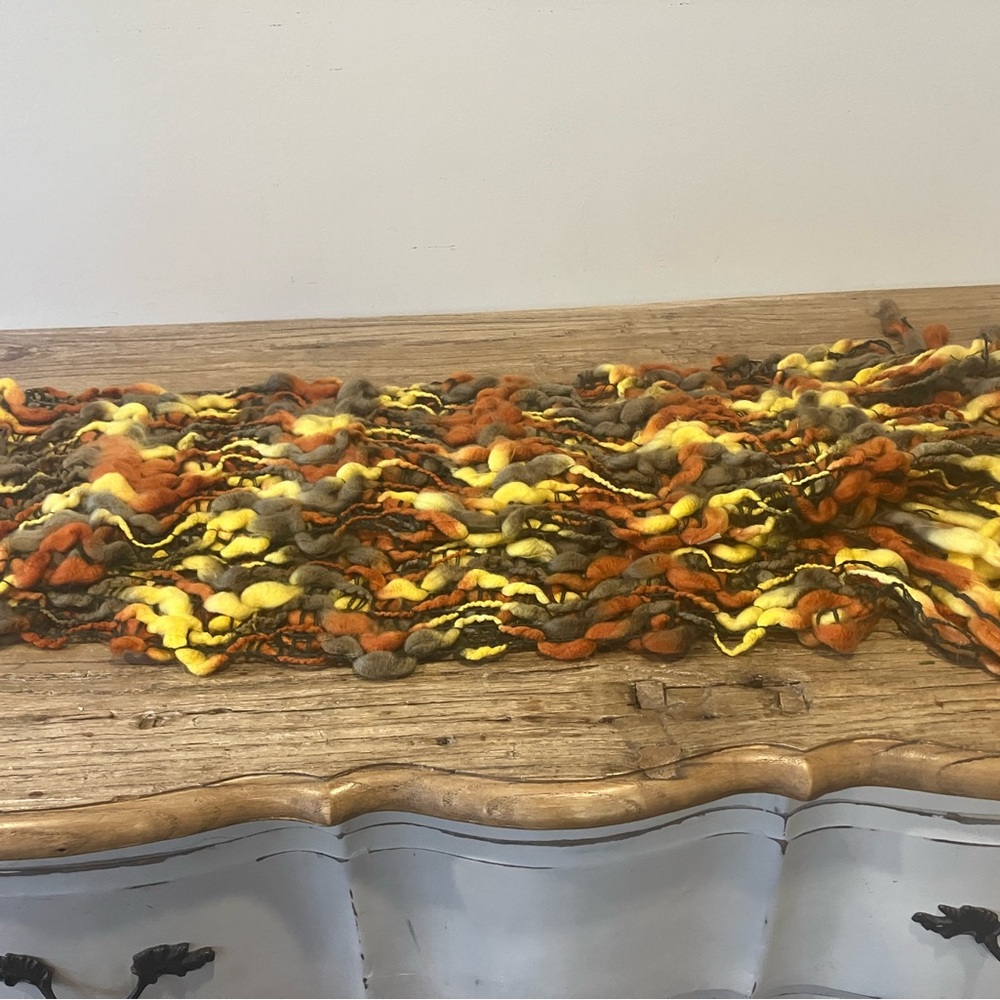Chunky Wool Knit Scarf